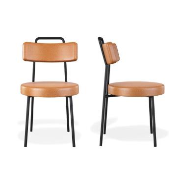 Imagem de Kit 2 Cadeiras Sala de Jantar Ster Couríssimo Whisky - Vallisa Decor