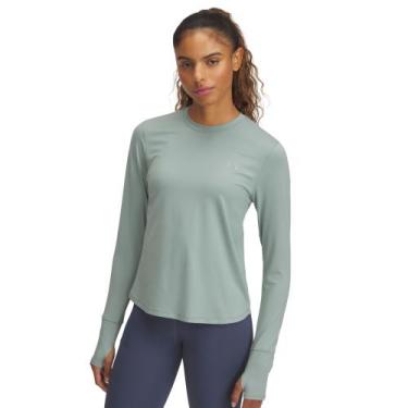 Imagem de Camiseta de Corrida Under Armour Launch Pro Feminina, Verde, GG
