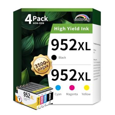 Imagem de Pacote combo de cartuchos de tinta 952XL de substituição para HP 952XL 952 XL cartuchos de tinta para uso com HP Officejet Pro 8710 7740 8720 8702 8210 7720 8715 8730 8740 8216 impressora (preto/ciano