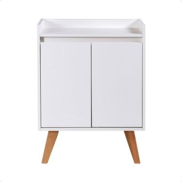 Imagem de Aparador Buffet 60cm Retro Mdf Branco Madri - On Móveis