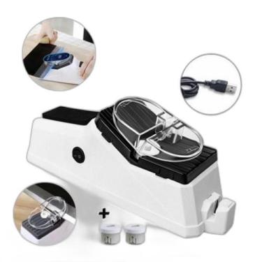 Imagem de Afiador Amolador Afiar De Facas E Tesouras Elétrico Com Usb - Global M
