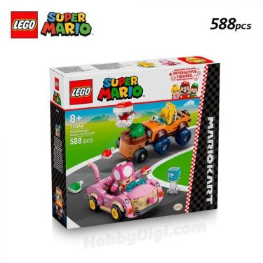 Imagem de Bloco de montar - Mario kart perseguicao com a planta piranha LEGO DO BRASIL