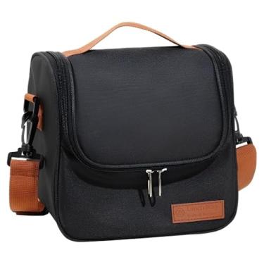 Imagem de Bolsa Térmica Lancheira com Alça de Ombro para Marmita - Trabalho Academia Escola e Passeios Super Premium (Preto)