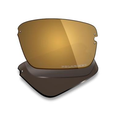 Imagem de Mryok Lentes de reposição polarizadas Plus para óculos de sol Costa Del Mar Galveston, HD Polarized, proteção UV, resistente a impactos e ajuste perfeito - Bronze dourado