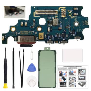Imagem de Substituição da porta de carregamento compatível com Galaxy S21 Plus US Variants SM-G996U/V/U1/W, inclui guia e ferramentas