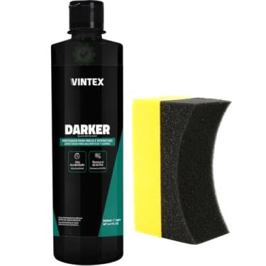Imagem de Kit Darker 500ml Vintex Aplicador de Pneu Pretinho Karbox