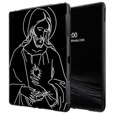 Imagem de Capa para iPad 9ª geração/iPad 8ª geração/iPad 7ª geração (10,2 polegadas, modelo 2021/2020/2019) Capa protetora de TPU macio de borracha TPU fosca, Sagrado Coração Jesus