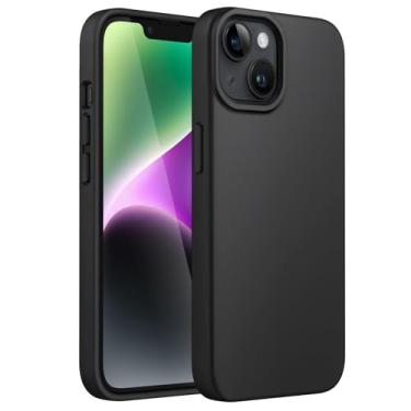Imagem de JETech Capa de Silicone para iPhone 14 Plus 6,7 Polegadas, Case Protetora para Corpo Inteiro com Toque Suave e Sedoso, Capinha à Prova de Choque com Forro de Microfibra (Preto)