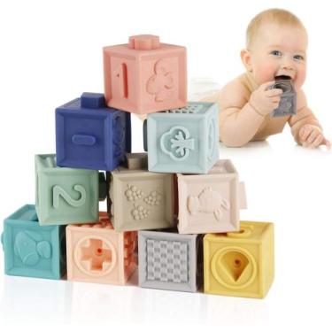 Imagem de Blocos de bebê Blocos de construção macios Brinquedos para bebês Morde