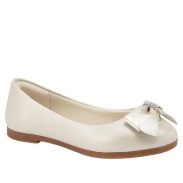 Imagem de Sapatilha Infantil Klin Princesa Kids 151 Off White Perolizado Tamanho:28