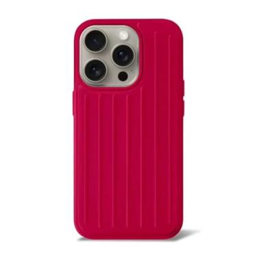 Imagem de Capa de luxo para iPhone 16 Pro Max 15pro 14 13 12, capa protetora à prova de choque com embalagem de caixa de presente (para iPhone 12/vermelho framboesa)