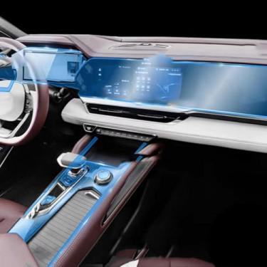 Imagem de YREAJZVS Tela de controle central automático TPU navegação anti arranhões proteção interior filme navegação GPS, para GEELY MONJARO 2023 2024