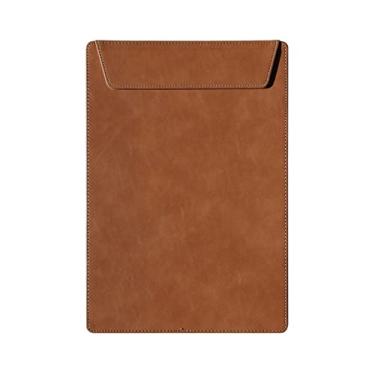Imagem de Pastas Bloco de conferências couro A4, pasta comercial com caneta oculta, prancheta multifuncional para escritório e escolas(Brown)