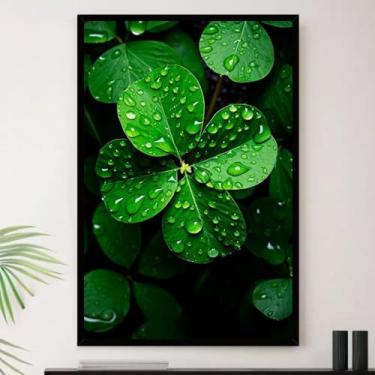 Imagem de Genérico, Quadro Trevo De 4 Folhas Sorte Decorativo A3 35x45cm