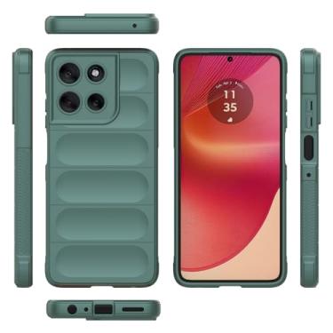 Imagem de Capa compatível com Motorola Moto G66J, compatível com Motorola Moto G56 5G XT2529-2 / G66Y XT2529-3 XT2529-4 TPU capa protetora de silicone macio verde