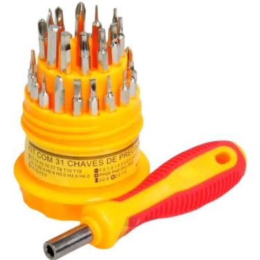 Imagem de Kit Ferramentas Precisão 31X1 Chave Alen Torx Fenda Philips - DropJT