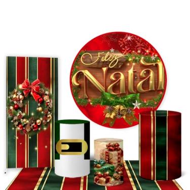Imagem de Trio Capas Cilindro + Painel Redondo + Lateral e Tapete Natal (K3NAT0051)