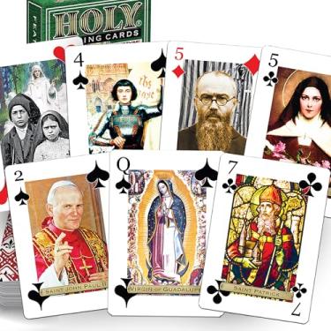 Imagem de Holy Playing Cards Saints Edition - Catholic Religious Poker Deck with 55 Cards, QR Saint Bios, Holy Spirit Wilds - Faith Family Game & Gift