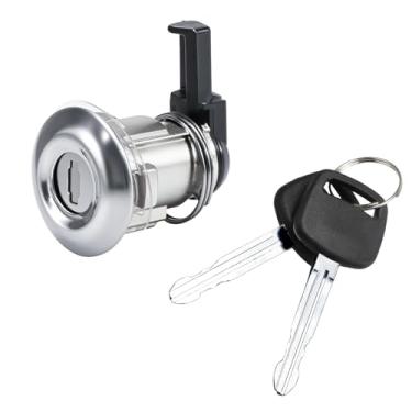 Imagem de FUSCH Tampas de tanque de combustível Cilindro de fechadura de porta de combustível com conjunto de 2 chaves compatível com Toyota Tacoma 1995-2004 2000-2003 Tundra Tampa de enchimento de combustível