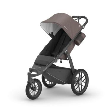 Imagem de Carrinho de Bebê com Pneus Antifuro Ideal para Corridas, Suporte para Garrafa e Freio de Mão, UPPAbaby Ridge, Taupe Escuro