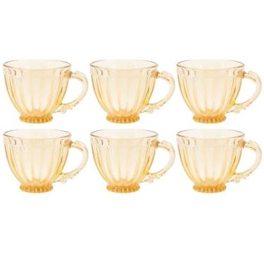 Imagem de Conjunto de Xícaras de Vidro Âmbar 200ml - Ideal para Café, Chás e Presentes (6)