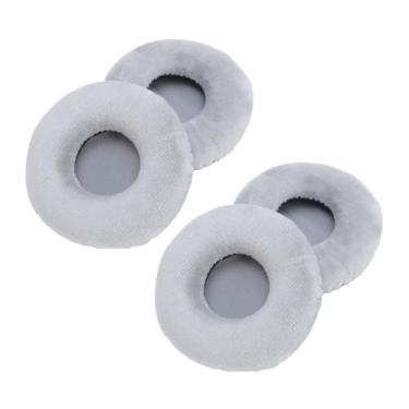 Imagem de aqxreight Almofadas de Substituição para Fones de Ouvido e Almofadas de Espuma, 4 Unidades, Compatíveis Com YH100 ATH-WS70 ATH-WS99 ATH-WS77 MDR-V55 MDR-V500DJ (Cinza)