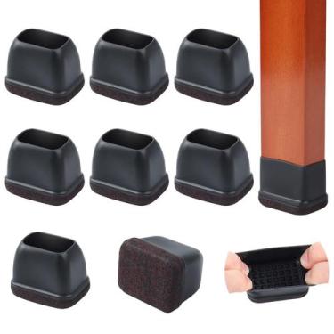 Imagem de Protetores de pernas para móveis GAGUIUP 8 PCS Felt Black 3,2 x 2,8 cm