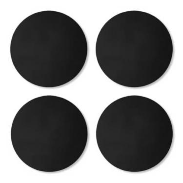 Imagem de Kit 4 Tapete Almofada Silicone Preto Protetora Fogão De Indução Descanso Assadeira