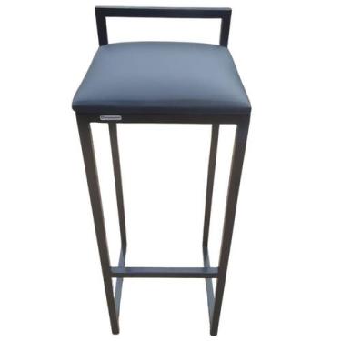 Imagem de Banqueta Industrial Para Mesa Balcão - Loja Béle, Preto