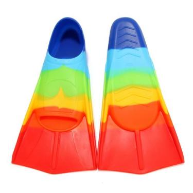 Imagem de Barbatanas de natação Azuunye Kids Short Blade, salto antiderrapante, 