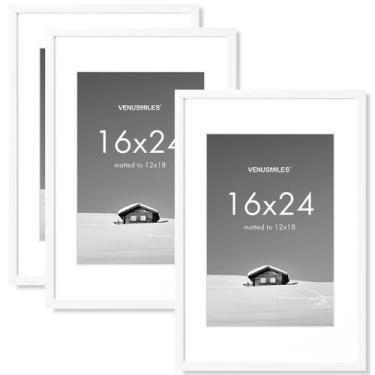 Imagem de Porta-retratos Venusmiles 40x60cm com 30x45cm, tapete branco, pacote c