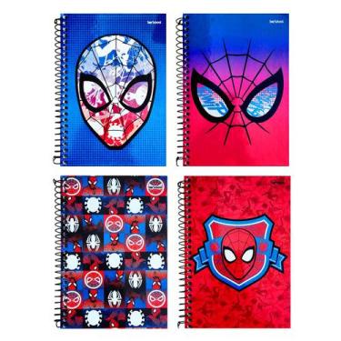 Imagem de Caderno Espiral Capa Dura Homem Aranha Spiderman 10 Matérias 160folhas