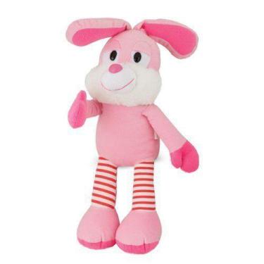 Imagem de Coelho de Pelúcia Rosa 44 cm Antialérgico - CTX