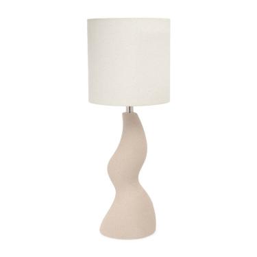 Imagem de Luminária de Mesa Abajur em Cerâmica e Linho 54cm 1E27 21376 Mart