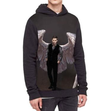 Imagem de Moletom Com Capuz Serie Lucifer Morningstar Ref:630 - smoke, Preto, G
