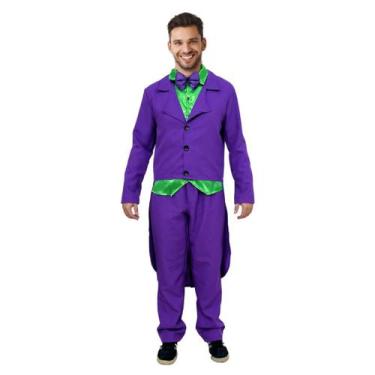 Imagem de Fantasia do Coringa Roxo Adulto Masculino Luxo Halloween - Vendaval, G