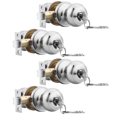 Imagem de Fechaduras de porta Probrico Keyed Alike, maçanetas de entrada frontal