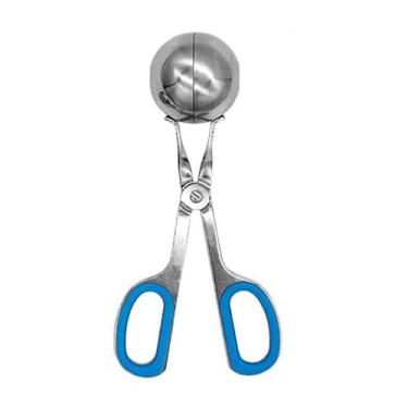 Imagem de Máquina de almôndegas antiaderente, com alça antiderrapante removível, pinça de aço inoxidável, para enrolar bolos, colher no gelo e colher massa de biscoito, azul, 4,5 cm