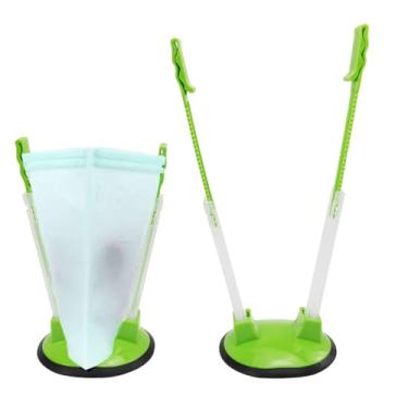 Imagem de Suporte largo para sacos de preparação de alimentos, organizadores de plástico para freezer, suporte de saco ziplock, suporte de saco de planejamento de refeições/preparação, 2 peças