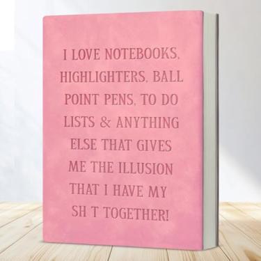 Imagem de Caderno de escritório engraçado para lista de trabalhos a fazer presente bem-humorado para colega de trabalho amigo - rosa