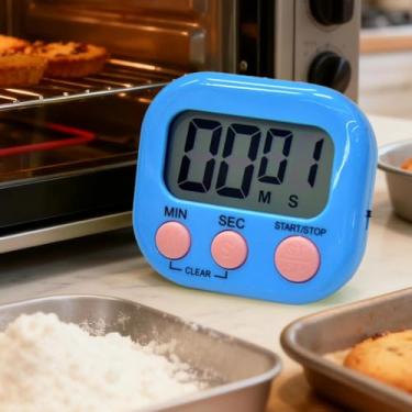 Imagem de Cronômetro de contagem regressiva eletrônico com tela grande alarme alto de fácil operação ferramenta de gerenciamento de tempo visual