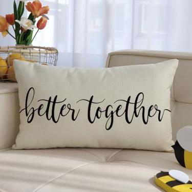 Imagem de Capa de almofada Better Together, decoração de 30 x 50 cm primavera verão para sofá
