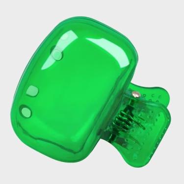 Imagem de 2 protetores de escova de dentes com clipe - mantém fresco, serve na maioria das escovas de dentes manuais e elétricas (verde/azul)