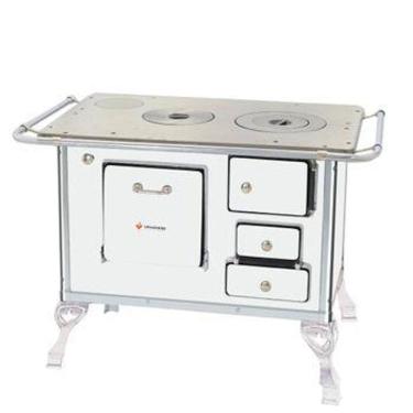 Imagem de Fogão a Lenha Tradicional 02 Venâncio sem Tampa Branco 2EBR