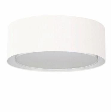 Imagem de Plafon Cilíndrico Duplo Vivare Md-3037 Cúpula Em Tecido 60x25cm - Bivolt Branco 127/220v