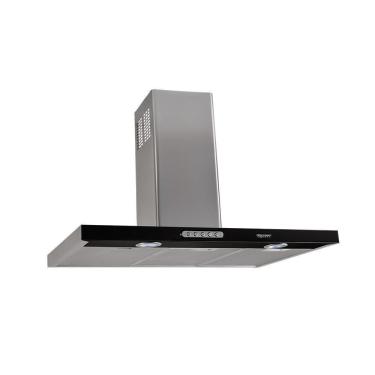 Imagem de Coifa de Parede Retangular 75cm Slim Terim Preto Com Inox 110V