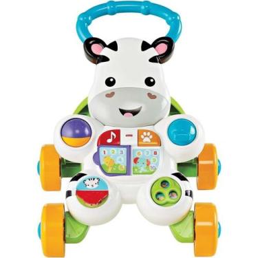 Imagem de Andador Apoiador Infantil Musical Zebra - FISHER-PRICE, Branco e Verde
