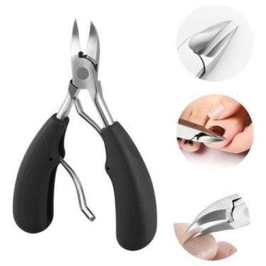 Imagem de Alicate Profissional Unhas dos Pés Aço Inox Força e Conforto cabo pret