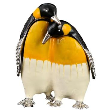 Imagem de oshhni Porta-joias em forma de pinguim, organizador criativo para joias, porta-objetos decorativo, estojo para anéis, decoração para casa.
