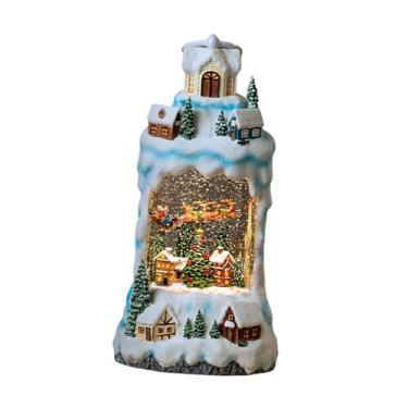 Imagem de Generic Globo de Neve Natalino, Decoração de Natal Iluminada, Decoração de Papai Noel, Caixa de Música, Abajur para Casa, Escritório ou Prateleira, Papai Noel Voador